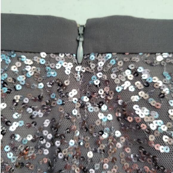 J.Crew Factory Gray Sequin Mini Skirt Women's 4 New‎ Year's Eve Holiday Party - Picture 4 of 6